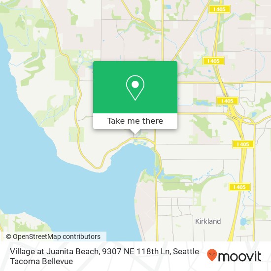 Mapa de Village at Juanita Beach, 9307 NE 118th Ln