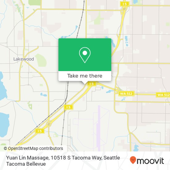 Mapa de Yuan Lin Massage, 10518 S Tacoma Way