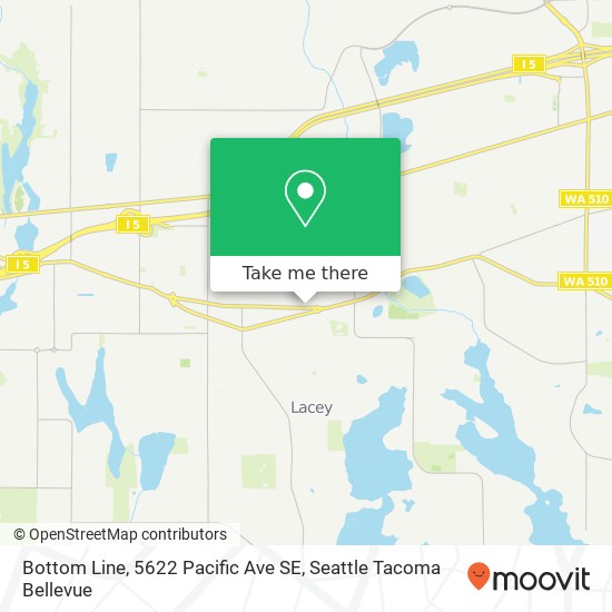 Mapa de Bottom Line, 5622 Pacific Ave SE