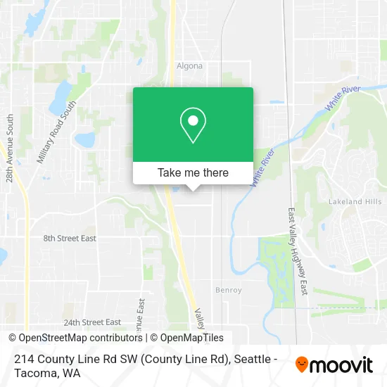 Mapa de 214 County Line Rd SW
