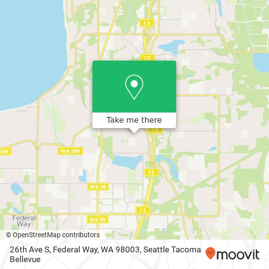 Mapa de 26th Ave S, Federal Way, WA 98003