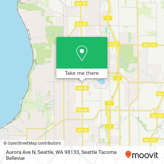Mapa de Aurora Ave N, Seattle, WA 98133