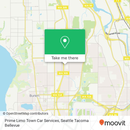 Mapa de Prime Limo Town Car Services