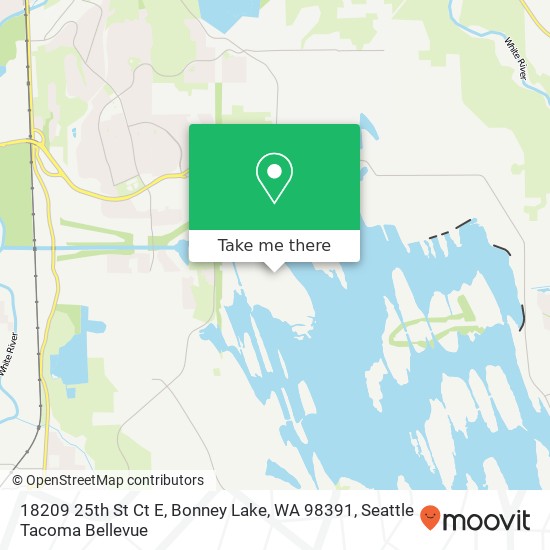 Mapa de 18209 25th St Ct E, Bonney Lake, WA 98391