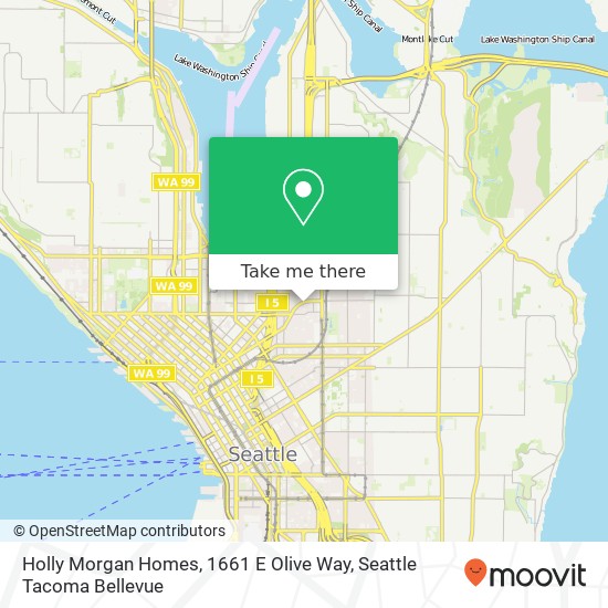 Mapa de Holly Morgan Homes, 1661 E Olive Way