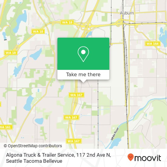 Mapa de Algona Truck & Trailer Service, 117 2nd Ave N