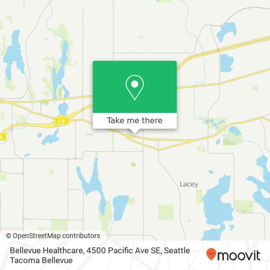 Mapa de Bellevue Healthcare, 4500 Pacific Ave SE