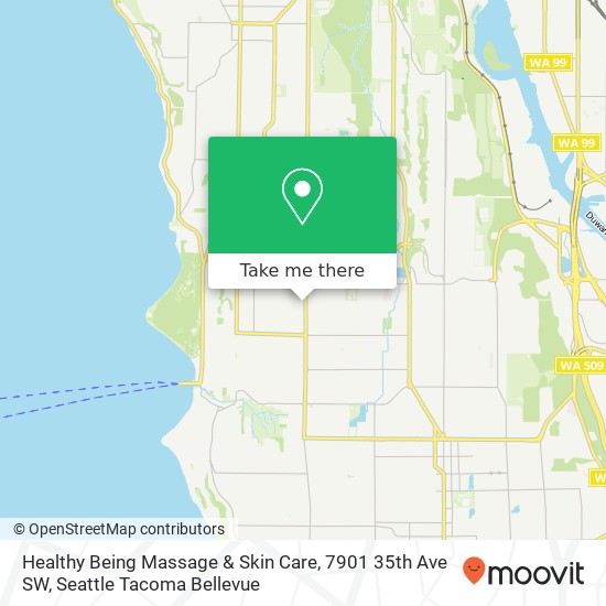 Mapa de Healthy Being Massage & Skin Care, 7901 35th Ave SW