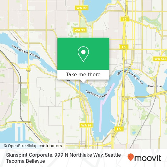 Mapa de Skinspirit Corporate, 999 N Northlake Way