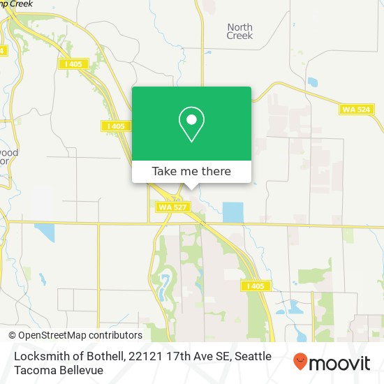 Mapa de Locksmith of Bothell, 22121 17th Ave SE