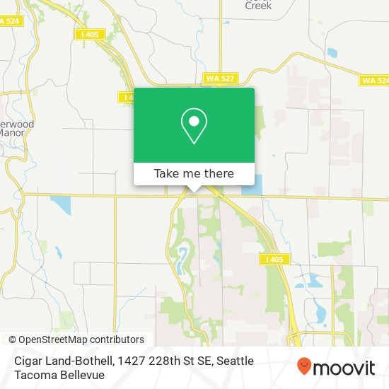 Cigar Land-Bothell, 1427 228th St SE map