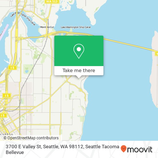 Mapa de 3700 E Valley St, Seattle, WA 98112
