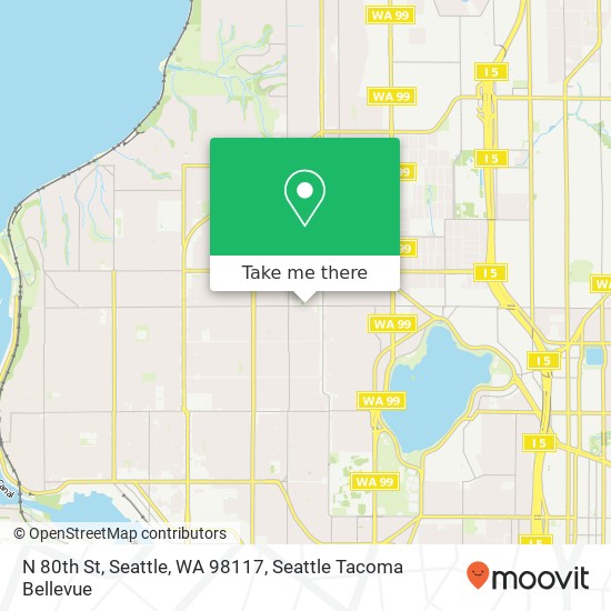 Mapa de N 80th St, Seattle, WA 98117