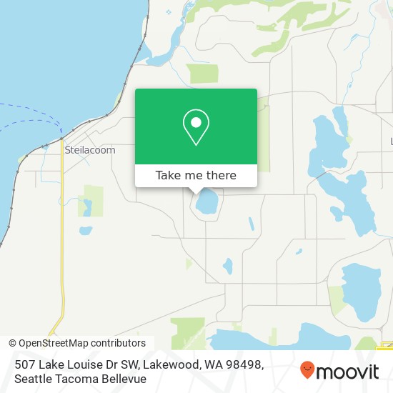 Mapa de 507 Lake Louise Dr SW, Lakewood, WA 98498