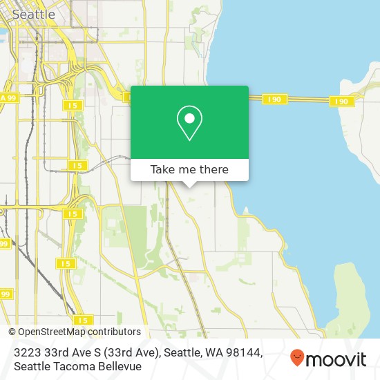 Mapa de 3223 33rd Ave S (33rd Ave), Seattle, WA 98144