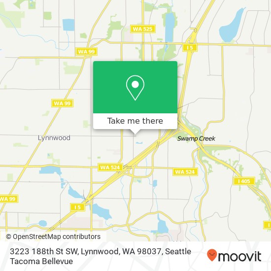 Mapa de 3223 188th St SW, Lynnwood, WA 98037