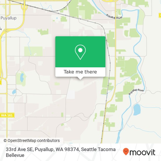 Mapa de 33rd Ave SE, Puyallup, WA 98374