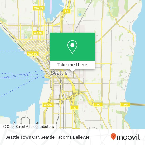 Seattle Town Car map