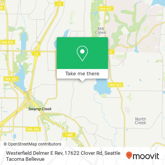 Mapa de Westerfield Delmer E Rev, 17622 Clover Rd