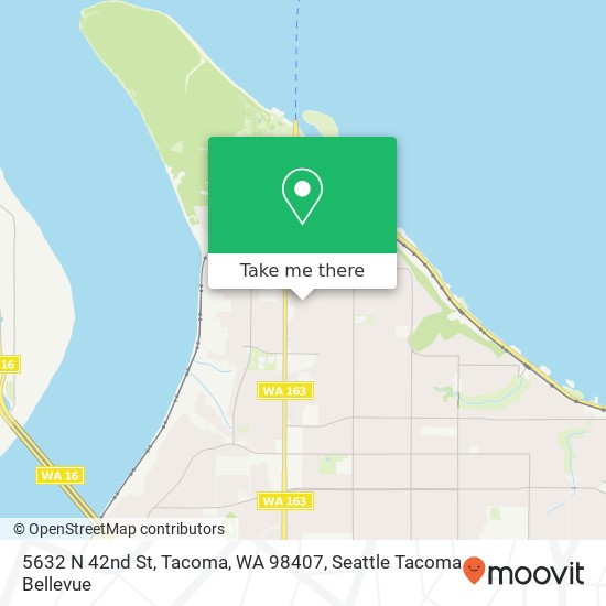 Mapa de 5632 N 42nd St, Tacoma, WA 98407