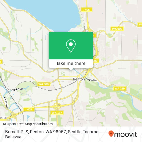 Mapa de Burnett Pl S, Renton, WA 98057