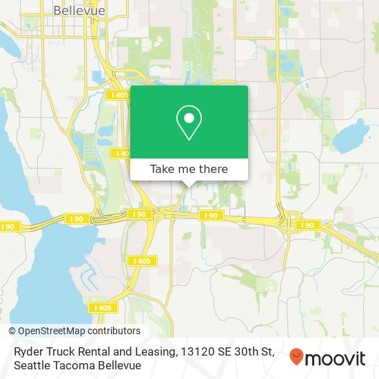 Ryder Truck Rental and Leasing, 13120 SE 30th St map