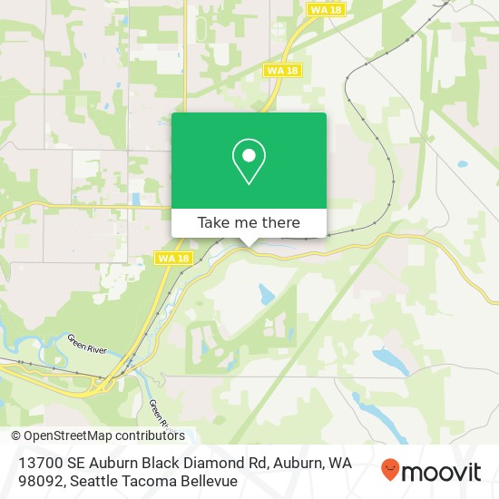 Mapa de 13700 SE Auburn Black Diamond Rd, Auburn, WA 98092