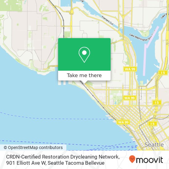 Mapa de CRDN-Certified Restoration Drycleaning Network, 901 Elliott Ave W