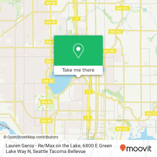 Mapa de Lauren Geroy - Re / Max on the Lake, 6800 E Green Lake Way N