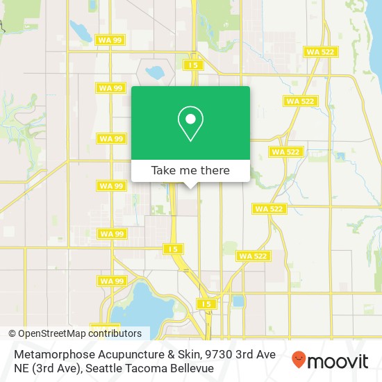 Mapa de Metamorphose Acupuncture & Skin, 9730 3rd Ave NE