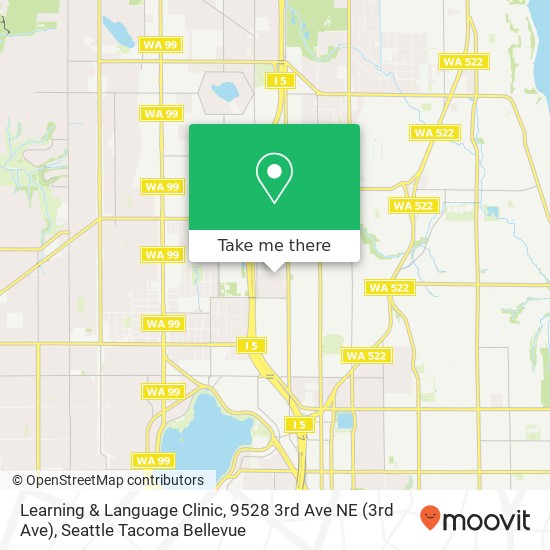 Mapa de Learning & Language Clinic, 9528 3rd Ave NE