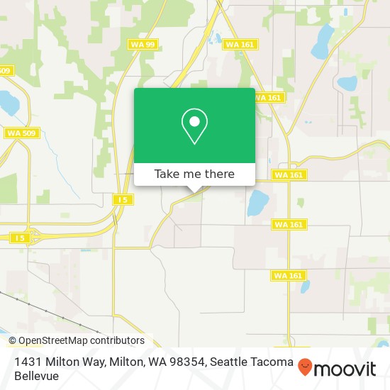 Mapa de 1431 Milton Way, Milton, WA 98354