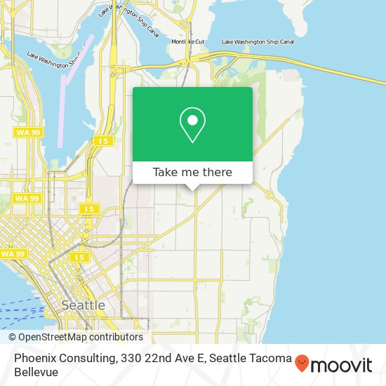 Mapa de Phoenix Consulting, 330 22nd Ave E