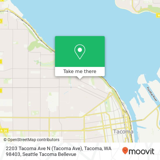 Mapa de 2203 Tacoma Ave N (Tacoma Ave), Tacoma, WA 98403