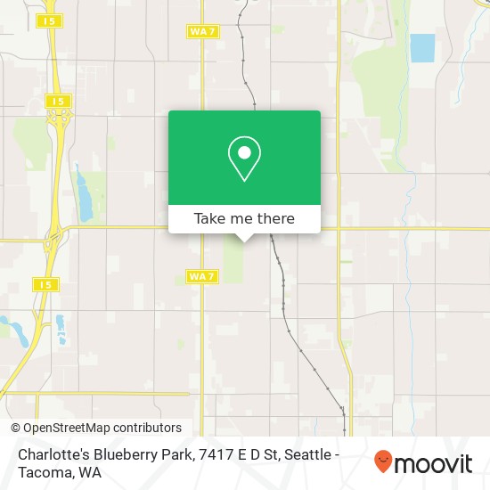 Charlotte's Blueberry Park, 7417 E D St map