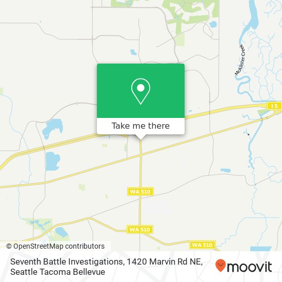 Mapa de Seventh Battle Investigations, 1420 Marvin Rd NE