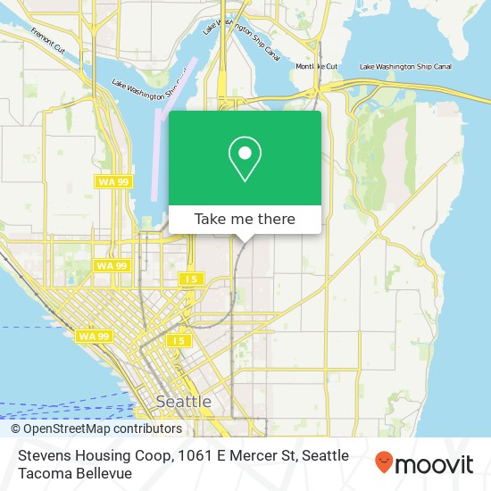Mapa de Stevens Housing Coop, 1061 E Mercer St