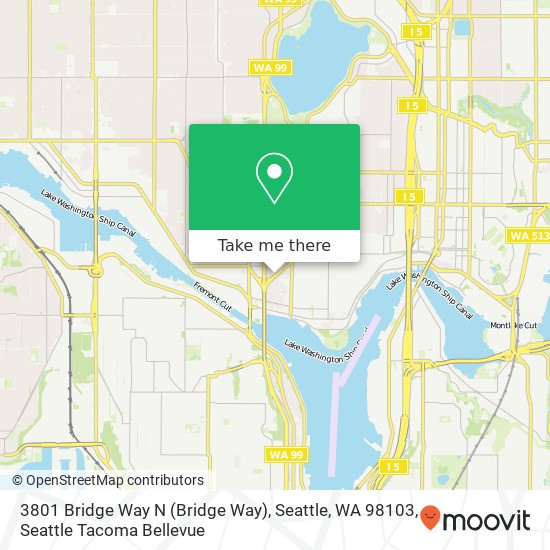 Mapa de 3801 Bridge Way N (Bridge Way), Seattle, WA 98103