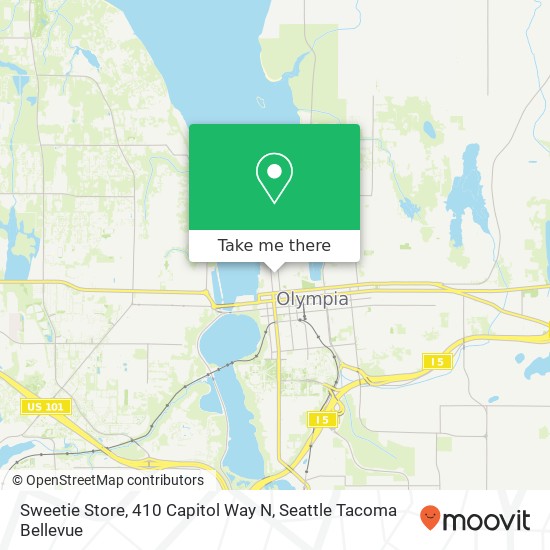 Mapa de Sweetie Store, 410 Capitol Way N