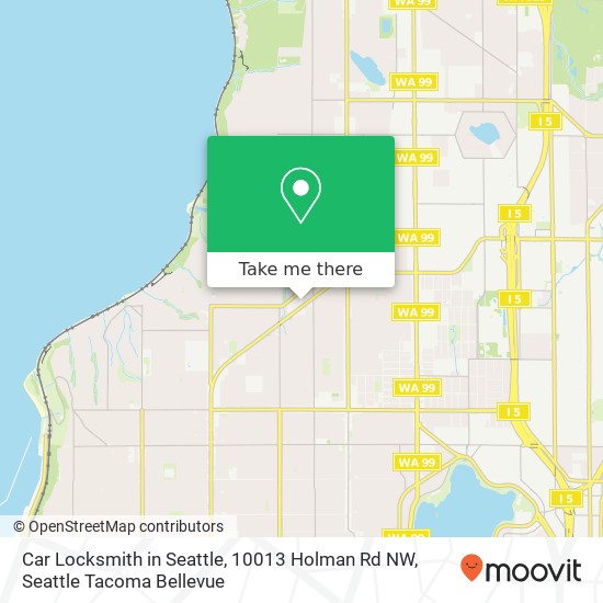 Mapa de Car Locksmith in Seattle, 10013 Holman Rd NW