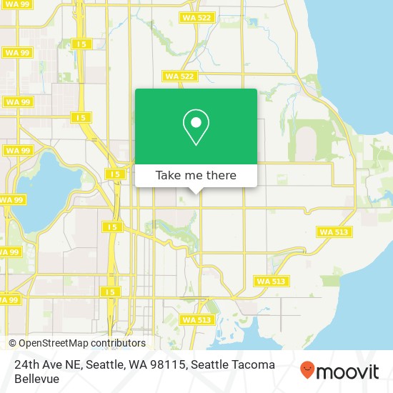 Mapa de 24th Ave NE, Seattle, WA 98115