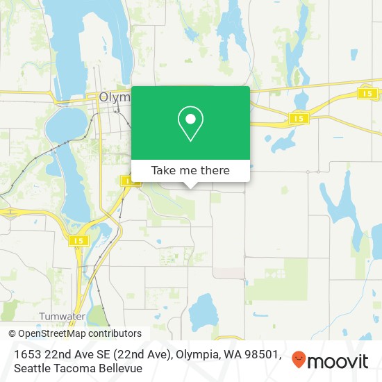 Mapa de 1653 22nd Ave SE (22nd Ave), Olympia, WA 98501