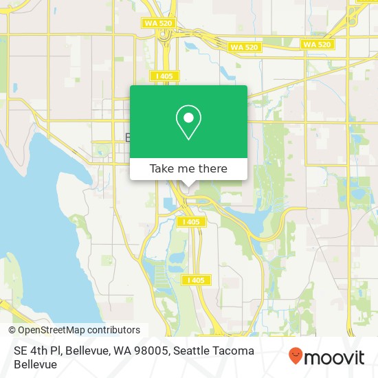 Mapa de SE 4th Pl, Bellevue, WA 98005