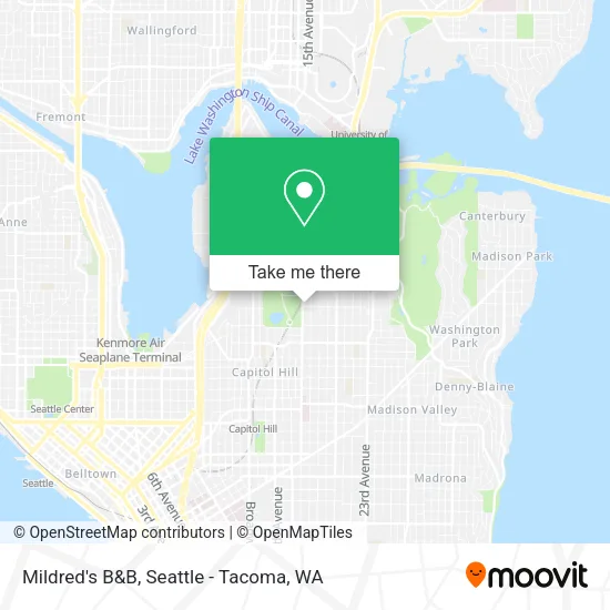 Mildred's B&B map
