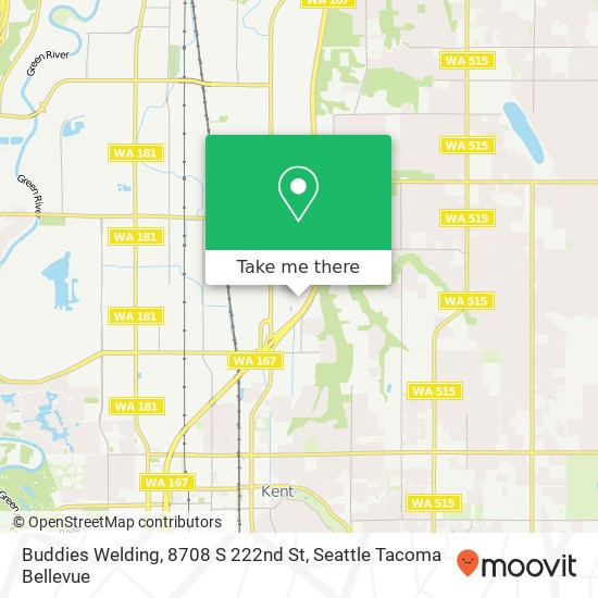 Mapa de Buddies Welding, 8708 S 222nd St