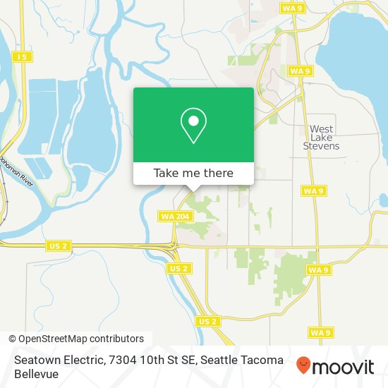 Mapa de Seatown Electric, 7304 10th St SE