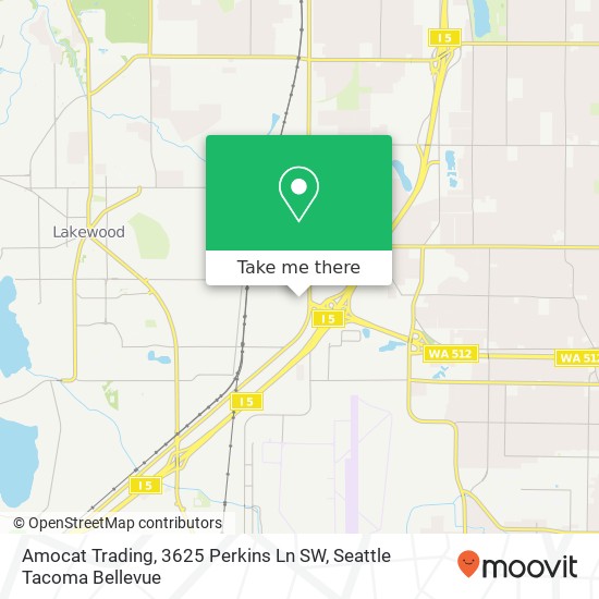 Mapa de Amocat Trading, 3625 Perkins Ln SW