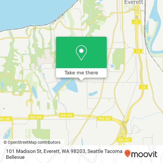 Mapa de 101 Madison St, Everett, WA 98203