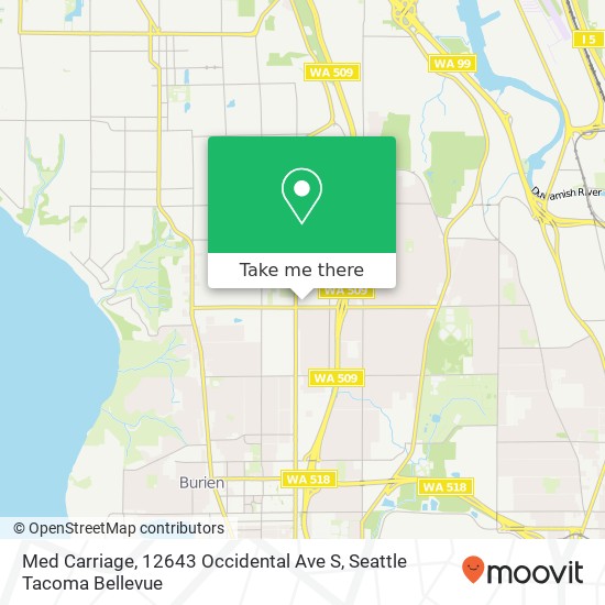 Mapa de Med Carriage, 12643 Occidental Ave S
