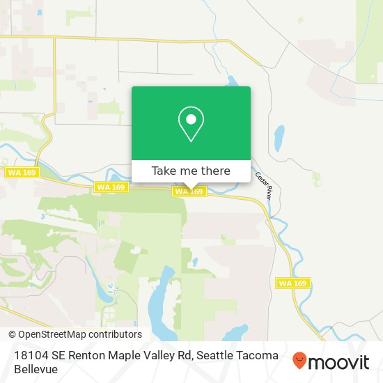 Mapa de 18104 SE Renton Maple Valley Rd, Renton, WA 98058